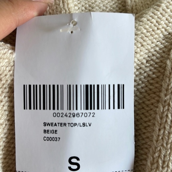 Beige sweater crop top size S - Picture 3 of 3